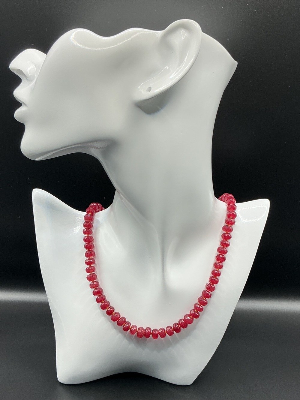 Red Bead Necklace - Classic Women's Jewelry